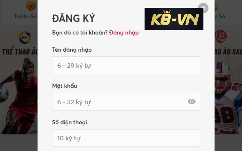 Hướng dẫn đăng ký K8cc cho các tân binh